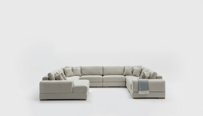 Sofa Couch Design Luksusowy Salon Narożnikowa kanapa Meble U Shape Żywy krajobraz