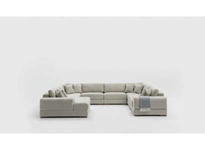 Sofa Couch Design Luksusowy Salon Narożnikowa kanapa Meble U Shape Żywy krajobraz