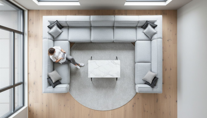 Sofy Sofa Tapicerowana w kształcie litery U Nowoczesna sofa do salonu Sofa Design Włókienniczy