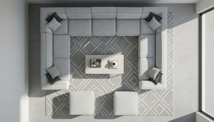 Sofy Sofa Tapicerowana w kształcie litery U Nowoczesna sofa do salonu Sofa Design Włókienniczy