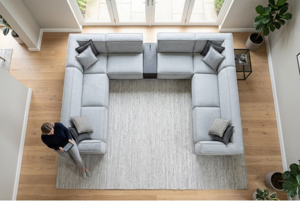 Narożnikowa kanapa U Shape Meble Salon Luksusowa Nowoczesna Duża Sofa Kanapa Żywy krajobraz