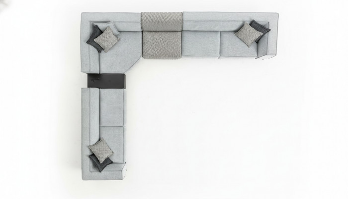 Narożnikowa kanapa Włókienniczy Modern Design Podkładka Sofa 430x375cm Kanapa Sofy w kształcie litery L