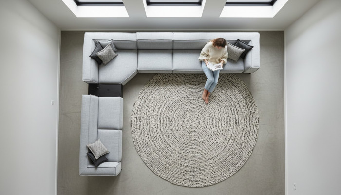 Sofa L Shape Couch Podkładka Salon Nowoczesny Design Narożnikowa kanapa Włókienniczy Sofy