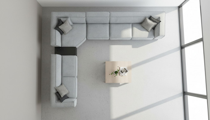 Sofa L Shape Couch Podkładka Salon Nowoczesny Design Narożnikowa kanapa Włókienniczy Sofy