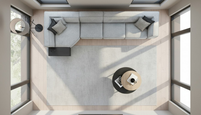 Zestaw narożny Kanapa Sofa Szary Materiał Kanapy Meble 430x165 Sofy Sofy