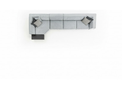 Zestaw narożny Kanapa Sofa Szary Materiał Kanapy Meble 430x165 Sofy Sofy