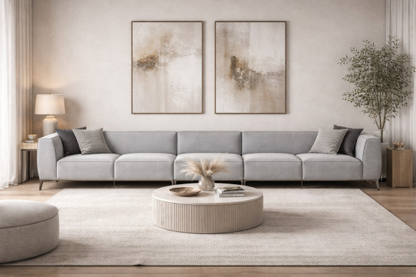 Meble włoskie duża Sofa Kanapa 8 miejsce do siedzenia Włoskie kanapy xxl Sofy Włókiennicze