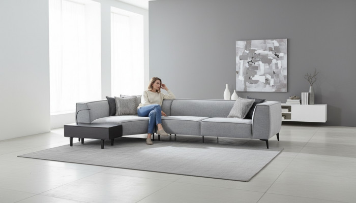 Narożnikowa kanapa L Kształt Podkładka Sofa Salon Styl Meble Kanapy Kanapa 340x165