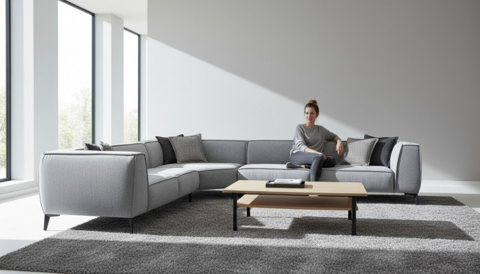 Narożnikowa kanapa kanapa tapicerowana sofa do salonu kanapa w kształcie litery L nowoczesny design nowość
