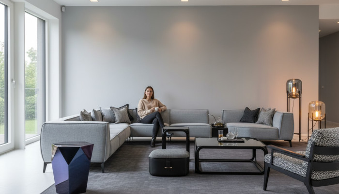 Narożnikowa kanapa Kształt U Salon Podkładka Sofy Kanapa Meble Style Sofa Kanapy
