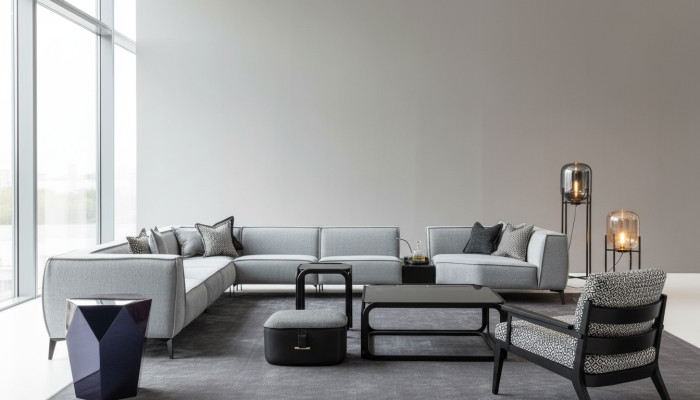 Narożnikowa kanapa Kształt U Salon Podkładka Sofy Kanapa Meble Style Sofa Kanapy