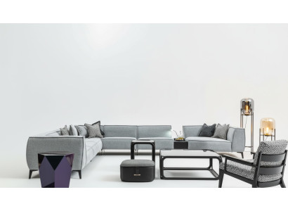 Narożnikowa kanapa Kształt U Salon Podkładka Sofy Kanapa Meble Style Sofa Kanapy