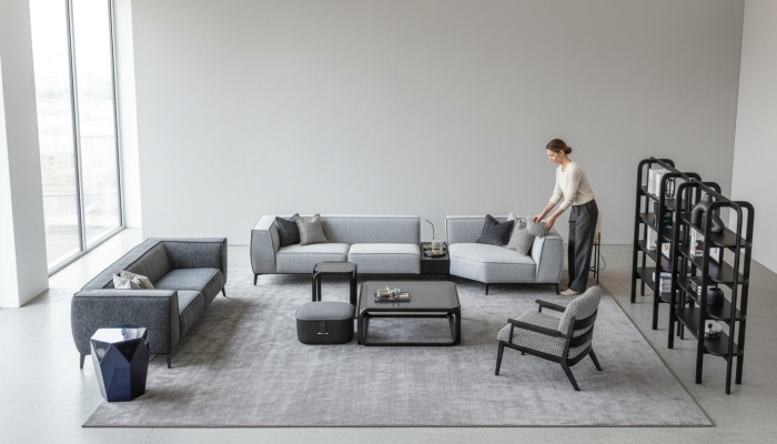 Zestaw sofowy xxl Couch Texil Big Sofa 5+3+1 miejsce do siedzenia Podkładka Materiał Kanapy