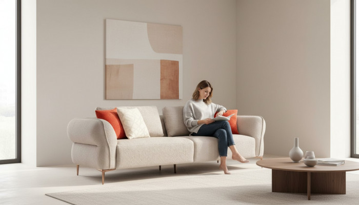 Sofa Beżowa Sofa do salonu Sofa Design Nowoczesne kanapy