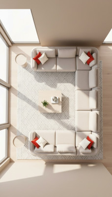 Sofa salonowa w kształcie litery U Narożnikowa kanapa beżowa tapicerowana sofa o nowoczesnym designie