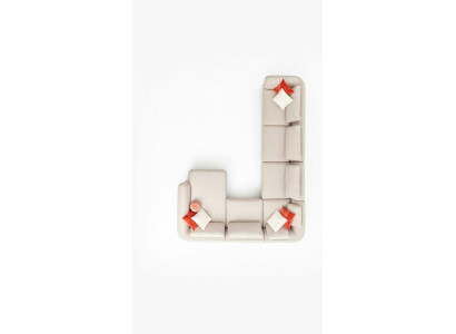 Narożnikowa kanapa Tapicerowana sofa w kształcie litery U nowoczesny luksusowy salon Narożnikowa kanapa Żywy krajobraz