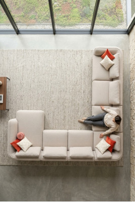 Narożnikowa kanapa Kształt U Sofa do salonu Sofa Tapicerowana sofa Nowoczesny Żywy krajobraz
