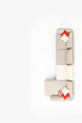 Narożnikowa kanapa w kształcie litery L Nowoczesna Sofa Tapicerowana do Salonu Luksusowe Meble 420x170cm