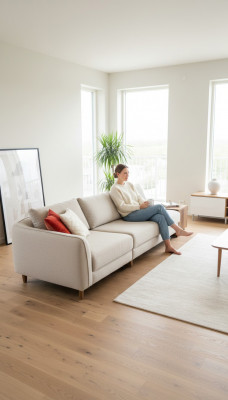 Sofa 3 miejsce do siedzenia Beżowa Nowoczesny Design Luksusowa Sofa do Salonu Meble
