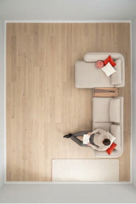 Narożnikowa kanapa L Kształt 365x170 Beżowa Sofa Kanapa Projekt Narożniki Meble Materiał