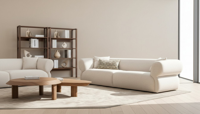 Sofa Nowoczesna 3 miejsce siedzące Beżowa Trzyosobowa duża 250cm Sofy Kanapa Luksusowe Meble Nowa