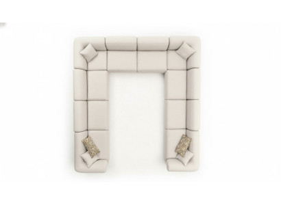 Sofa Kształt U Sofa Tapicerowana Salon Narożnikowa kanapa Modern Design Żywy krajobraz