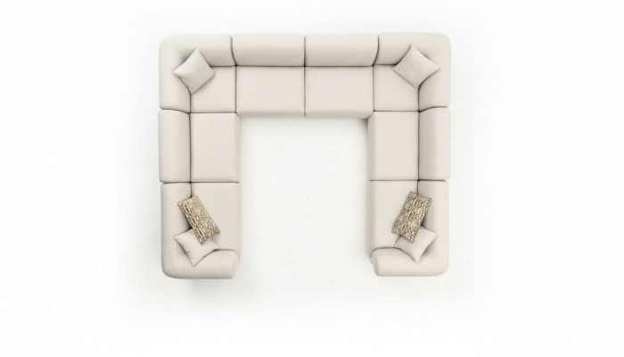 Narożnikowa kanapa Kształt U Pokój dzienny Luksusowy styl Nowoczesny design Sofa Kanapa Żywy krajobraz