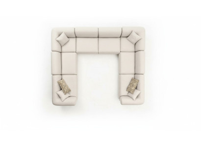 Narożnikowa kanapa Kształt U Pokój dzienny Luksusowy styl Nowoczesny design Sofa Kanapa Żywy krajobraz