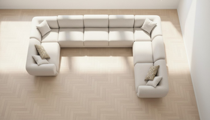 Sofa Kształt U Salon Luksus Żywy krajobraz Design Podkładka Narożnikowa kanapa Meble