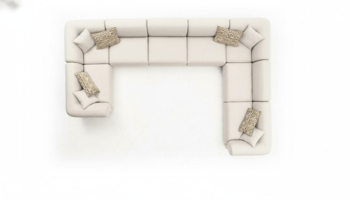 Sofa Kształt U Salon Luksus Żywy krajobraz Design Podkładka Narożnikowa kanapa Meble