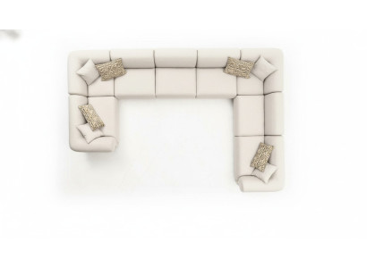 Sofa Kształt U Salon Luksus Żywy krajobraz Design Podkładka Narożnikowa kanapa Meble