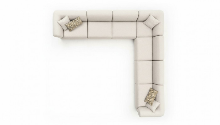Sofa L-Shape Podkładka Kanapa Salon Nowoczesne Meble 405x405cm Sofy Narożnikowa kanapa