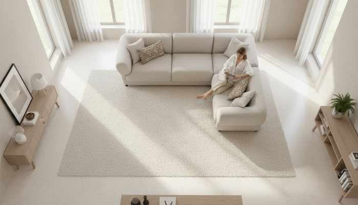 Sofa Tapicerowana Sofa L-Shape Beżowa Meble Do Salonu Włókienniczy Styl Nowoczesny