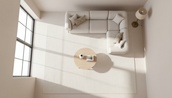 Sofa Tapicerowana Sofa L-Shape Beżowa Meble Do Salonu Włókienniczy Styl Nowoczesny