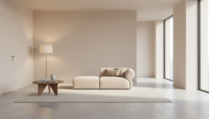 Włókienniczy Sofa 3 miejsce do siedzenia Salon Luksusowe Meble Design Kanapa Beżowa 215cm