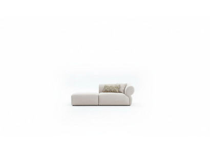 Włókienniczy Sofa 3 miejsce do siedzenia Salon Luksusowe Meble Design Kanapa Beżowa 215cm