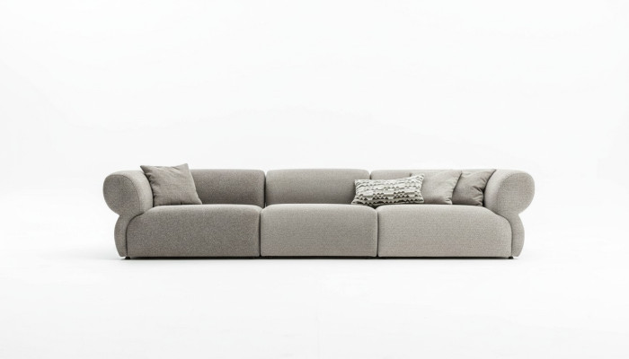 Duża 5-miejscowa sofa materiałowa z pokryciem tekstylnym premium w nowoczesnym stylu