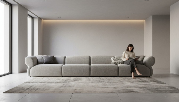 Meble włoskie duża Sofa Kanapa 6 miejsce do siedzenia Włoskie kanapy xxl Sofy Włókiennicze