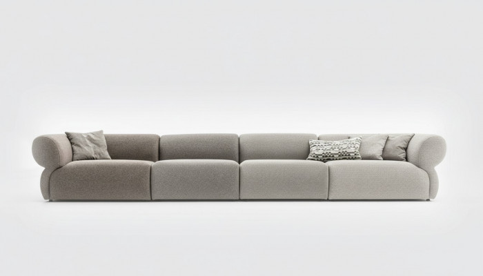 Meble włoskie duża Sofa Kanapa 6 miejsce do siedzenia Włoskie kanapy xxl Sofy Włókiennicze