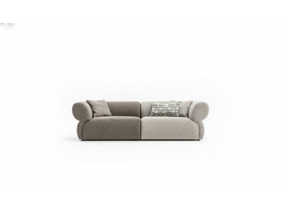 Sofa luksusowa 3 miejsce do siedzenia Szara tapicerowana sofa salonowa trzyosobowa kanapa 250cm
