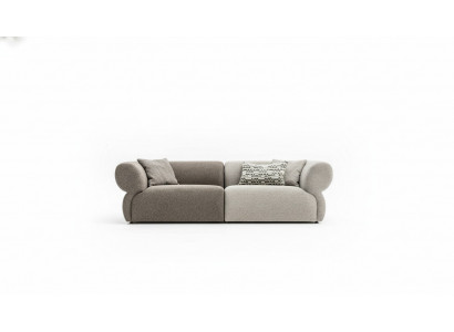 Sofa luksusowa 3 miejsce do siedzenia Szara tapicerowana sofa salonowa trzyosobowa kanapa 250cm