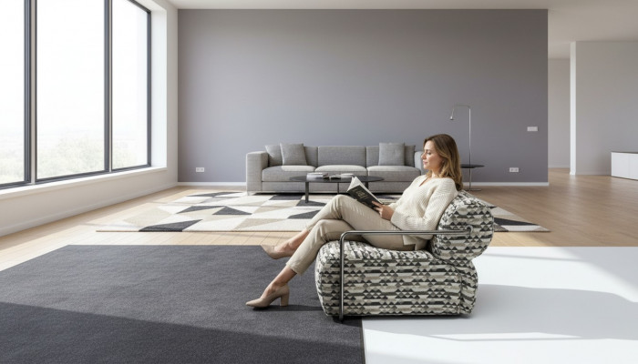 Designerski Fotel Nowoczesne 1-miejsce siedzące Salon Luksusowa Podkładka Włókienniczy Meble