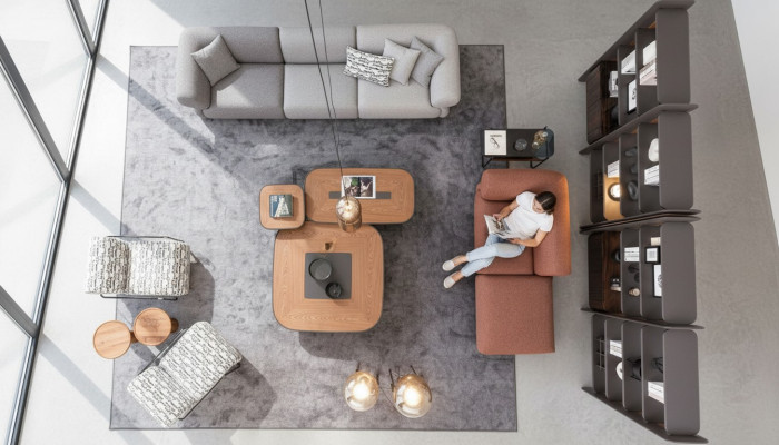 Narożnik grupa Grupa tapicerowana Kanapa Sofa Materiał Meble do salonu Nowoczesne