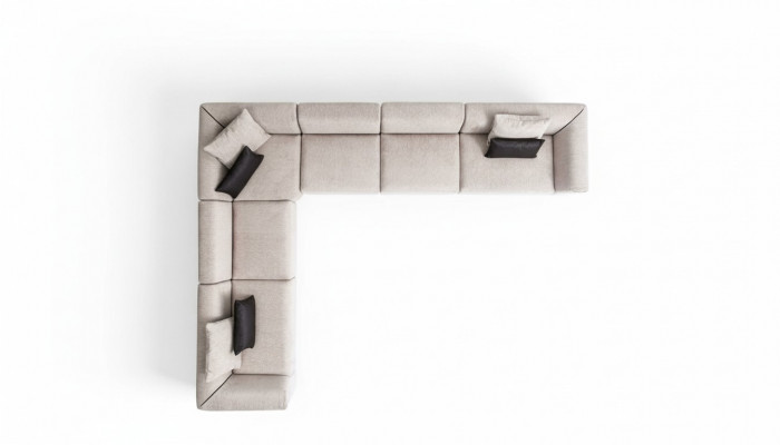 Narożnikowa kanapa sofa Kształt U tapicerowana sofa do salonu projekt designerskiego miejsca do siedzenia krajobraz