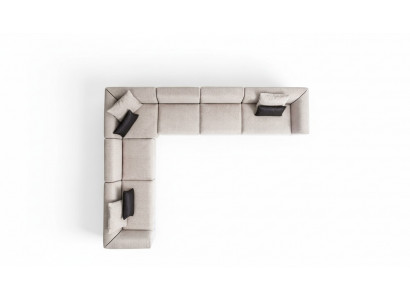Narożnikowa kanapa sofa Kształt U tapicerowana sofa do salonu projekt designerskiego miejsca do siedzenia krajobraz