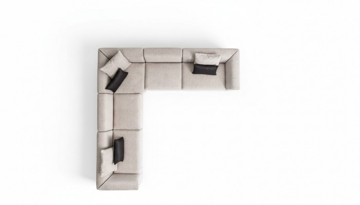 Taupe Narożnikowa kanapa zestaw narożnych sof kompaktowa sofa narożna meble tekstylne sofa do siedzenia