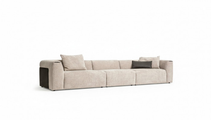 Sofa salonowa beżowa Meble tapicerowane pięcioosobowa designerska luksusowa Meble Nowa