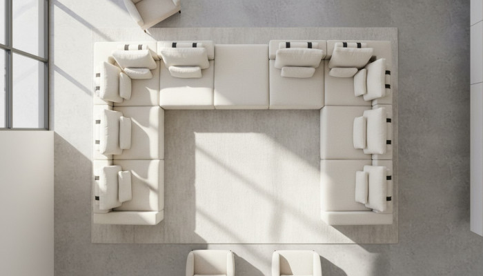 Narożnikowa kanapa Sofa do salonu w kształcie litery L Włókienniczy Meble Design Nowoczesna sofa tapicerowana