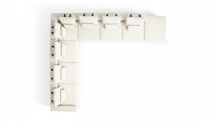 Narożnikowa kanapa Sofa Sofa Tapicerowana w Kształcie L Salon Design Nowoczesne Meble Włókiennicze