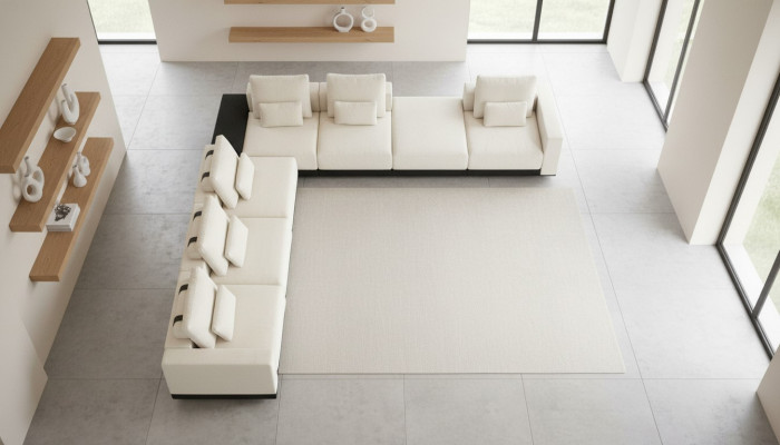 Narożnikowa kanapa L-shape Żywy krajobraz Podkładka Włókienniczy Couch Sofa Set Luxury Meble